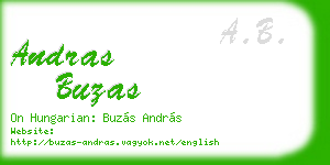 andras buzas business card